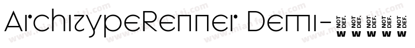 ArchitypeRenner Demi字体转换
